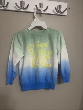 Little Sleepies Ombré Good Vibes on the Tides Sweatshirt. 2T